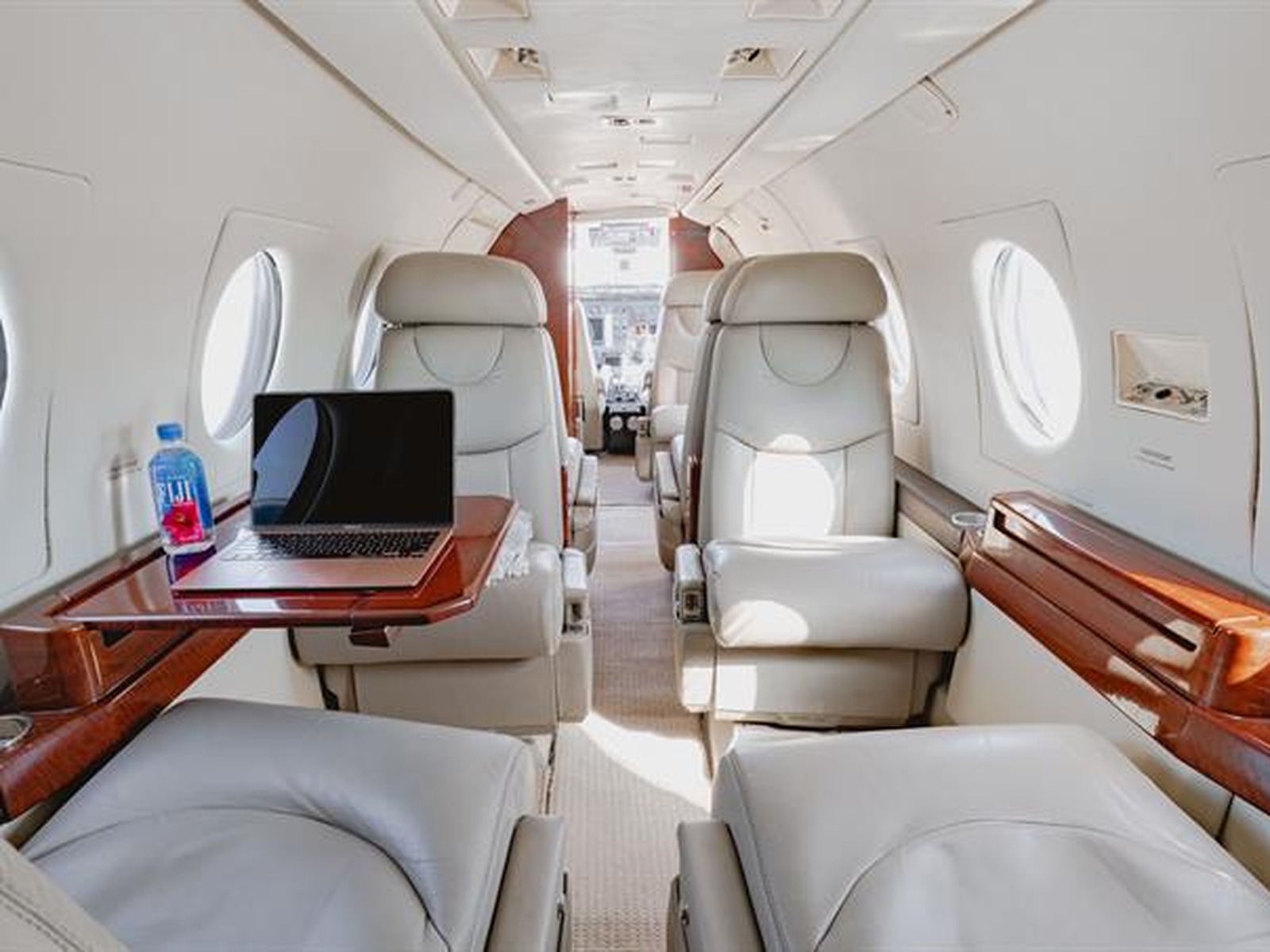 Private jet interior photo