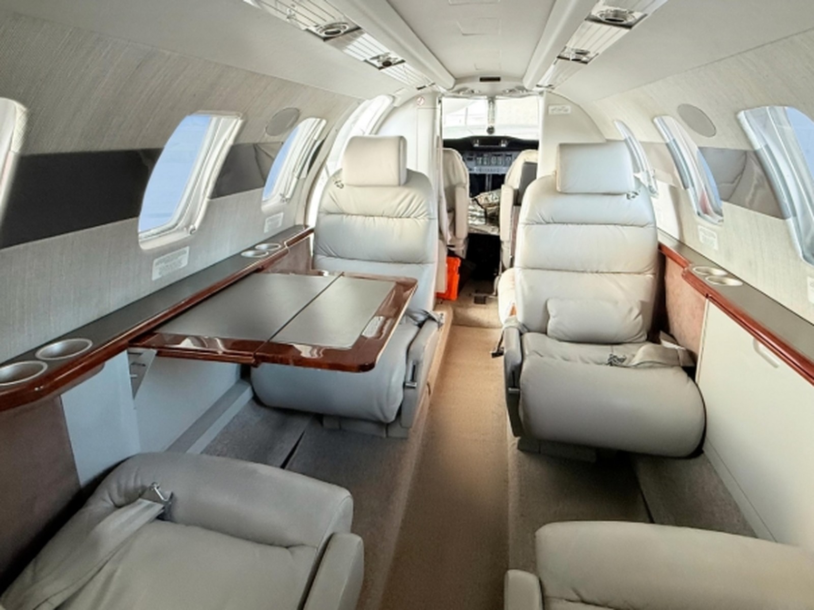 Private jet interior photo