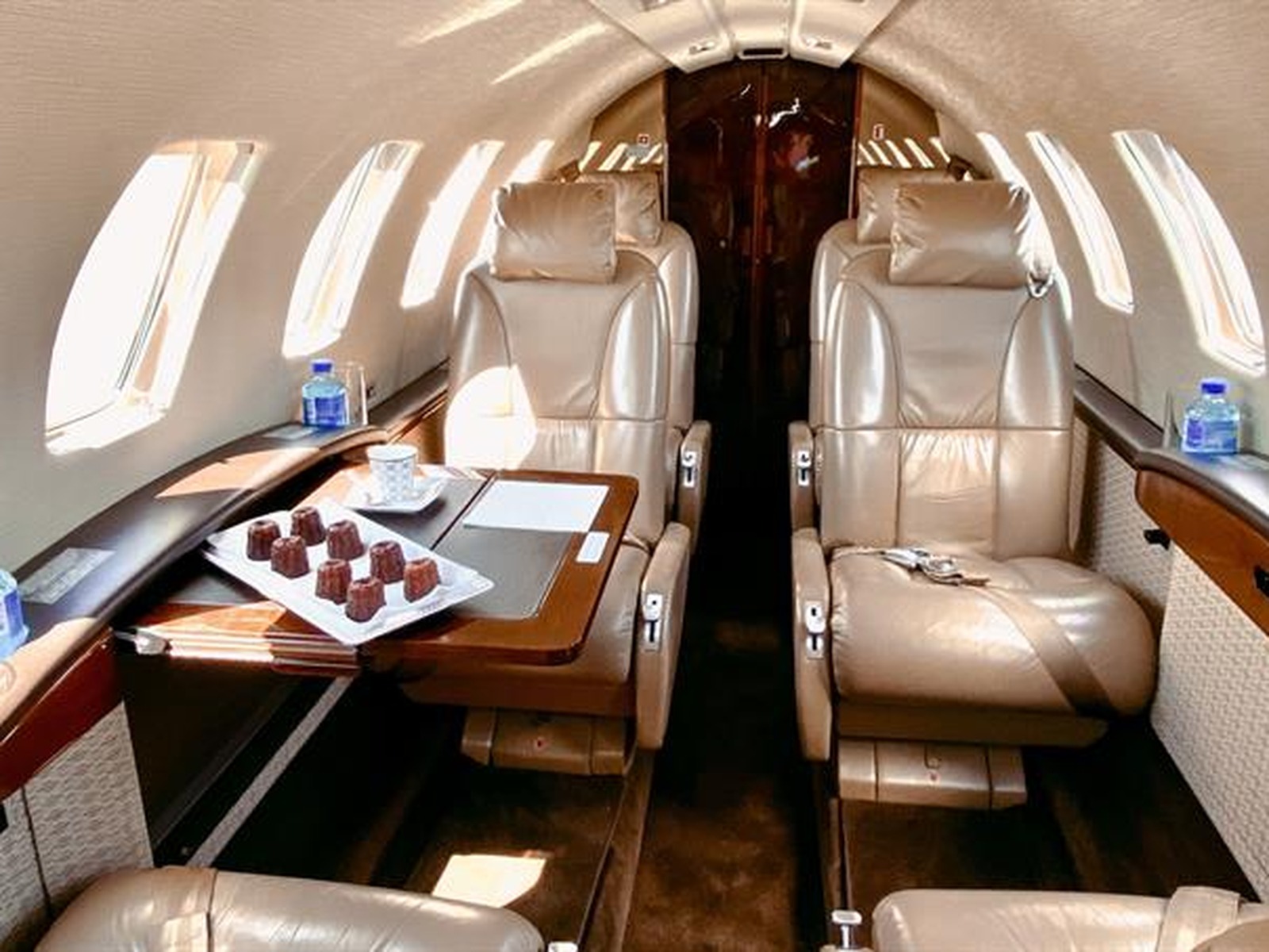 Private jet interior photo