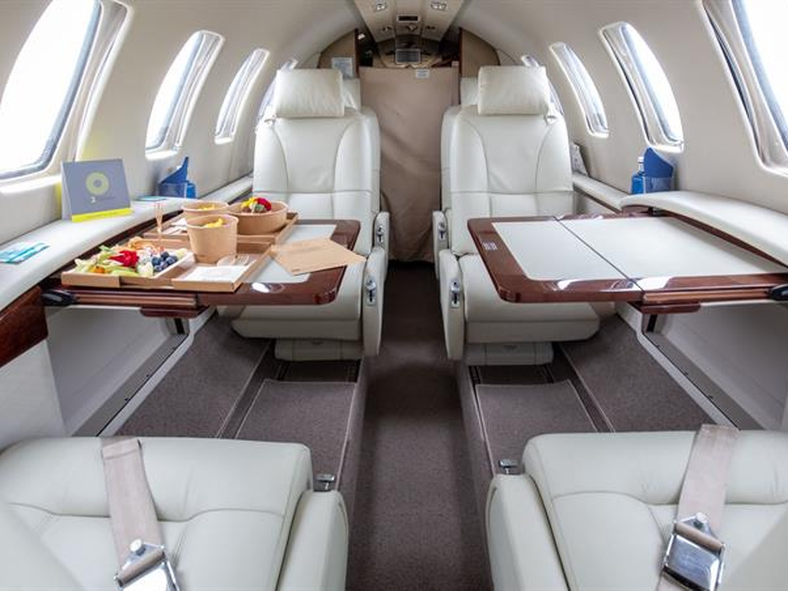 Private jet interior photo