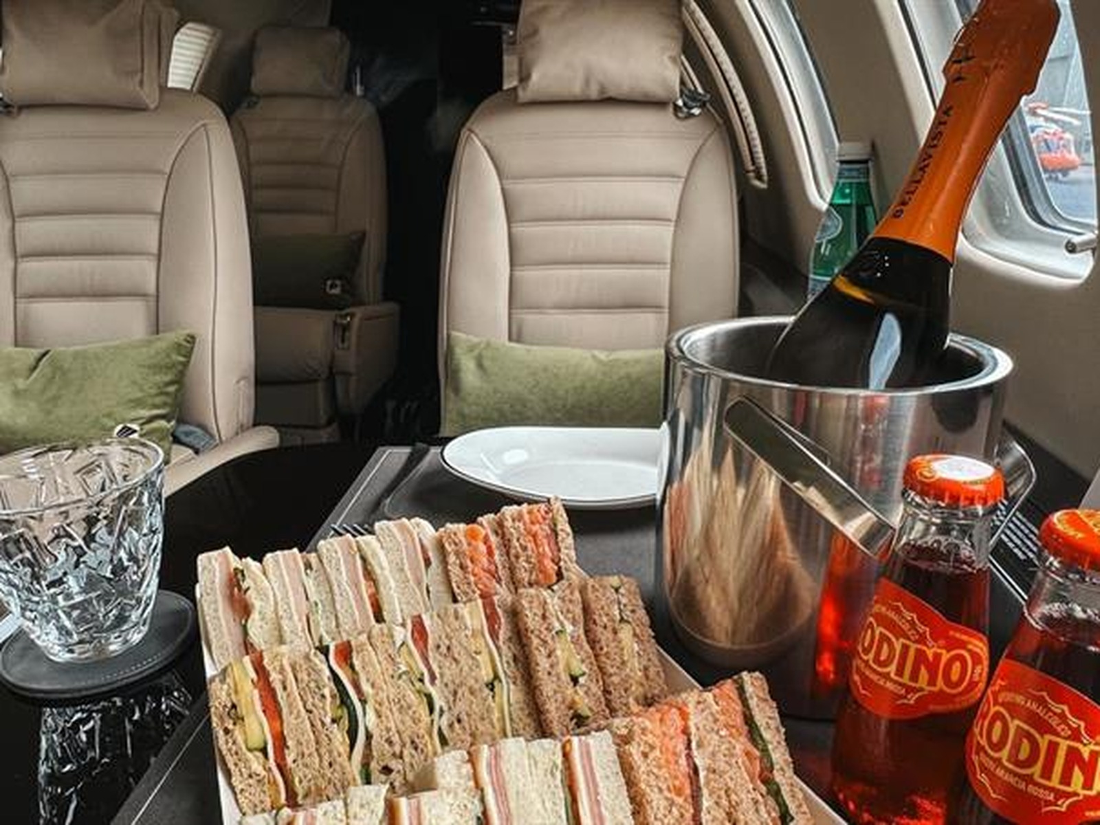 Private jet interior photo