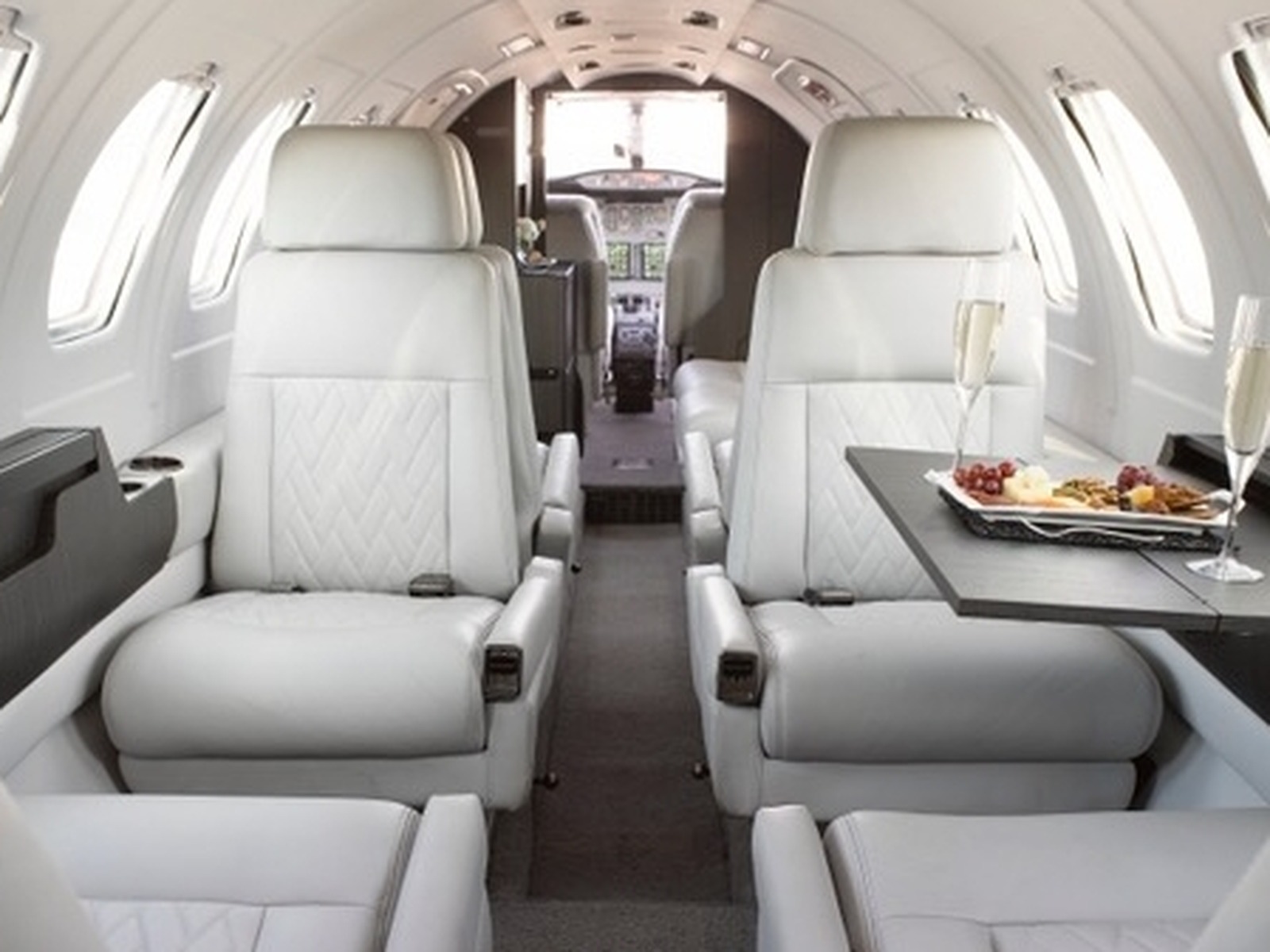 Private jet interior photo