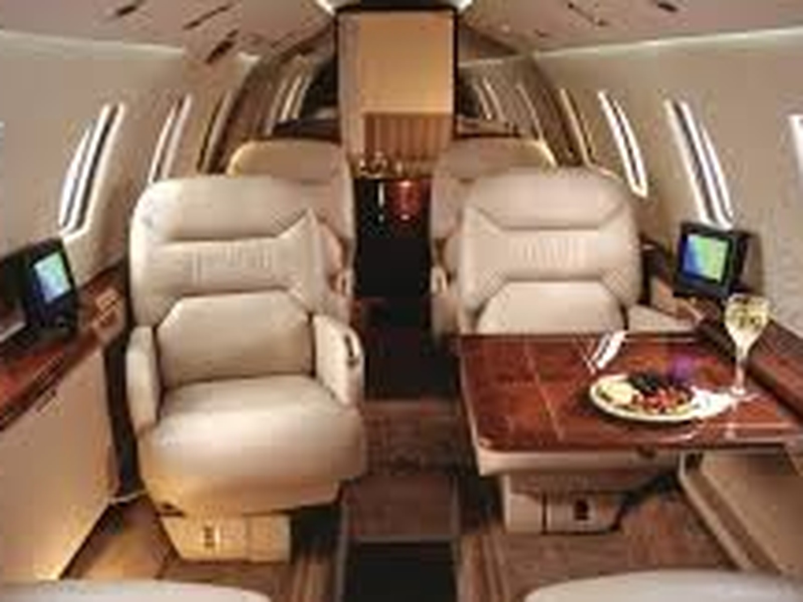 Private jet interior photo