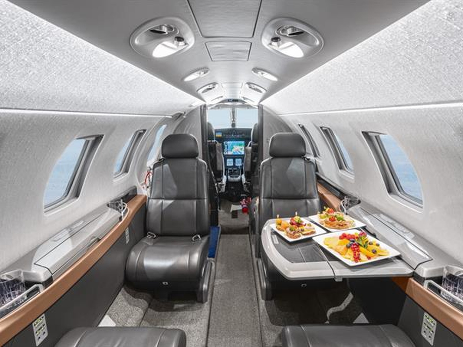 Private jet interior photo
