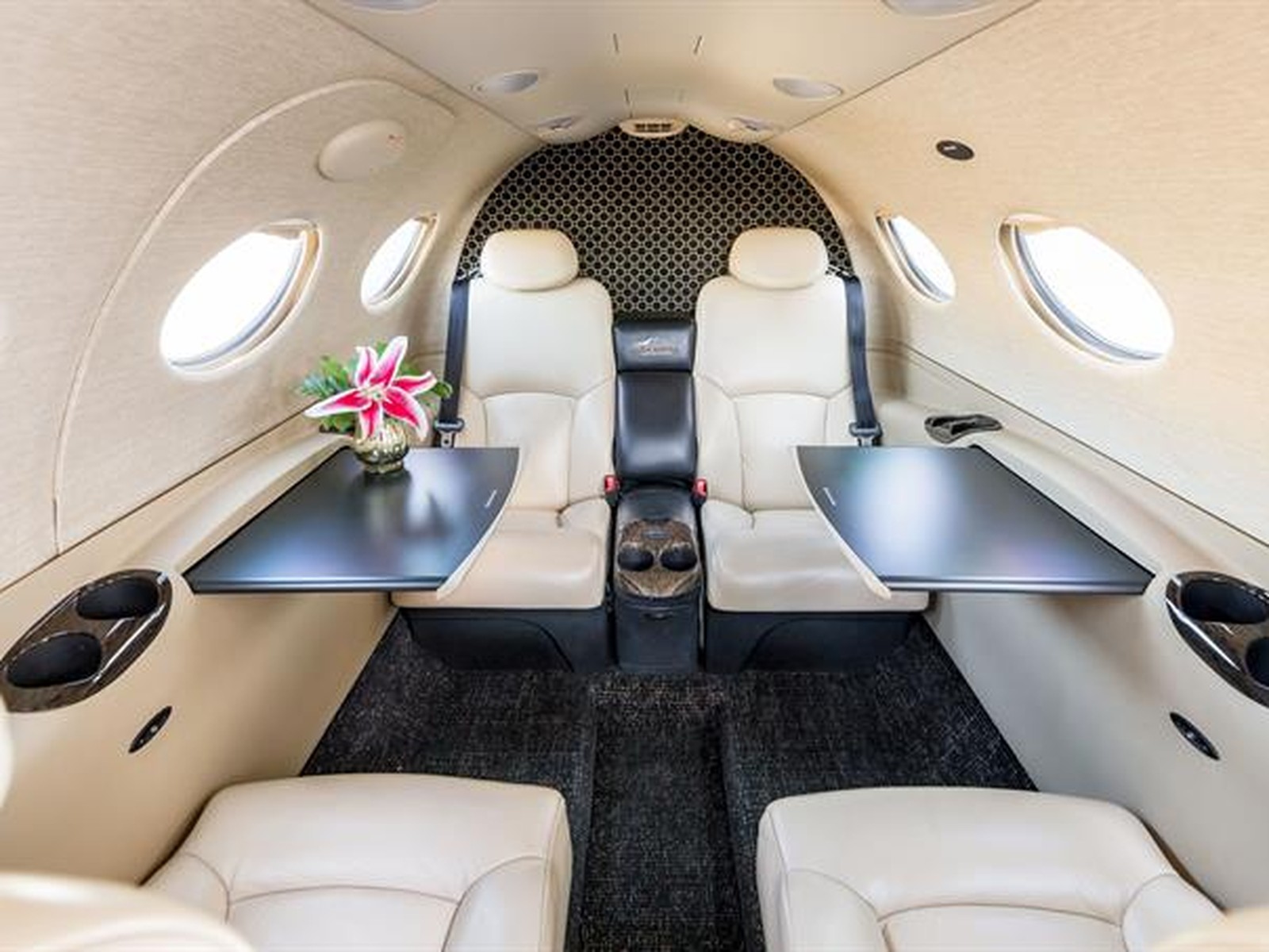 Private jet interior photo