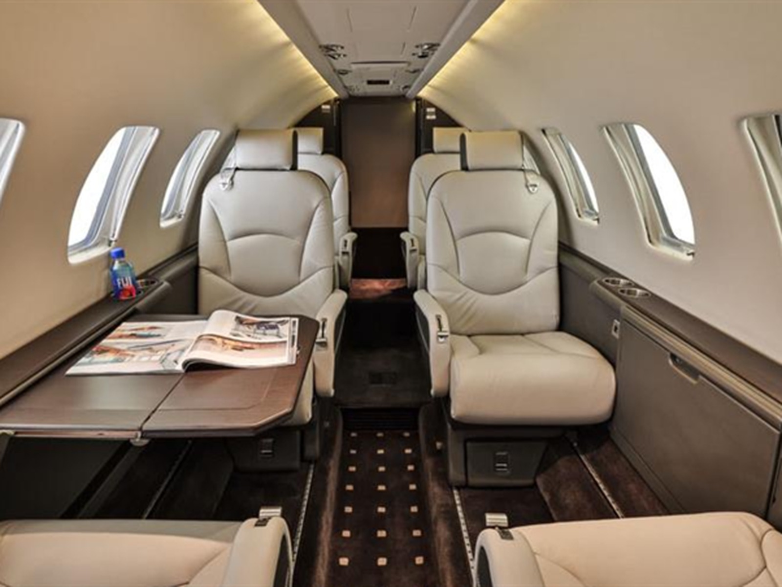 Private jet interior photo