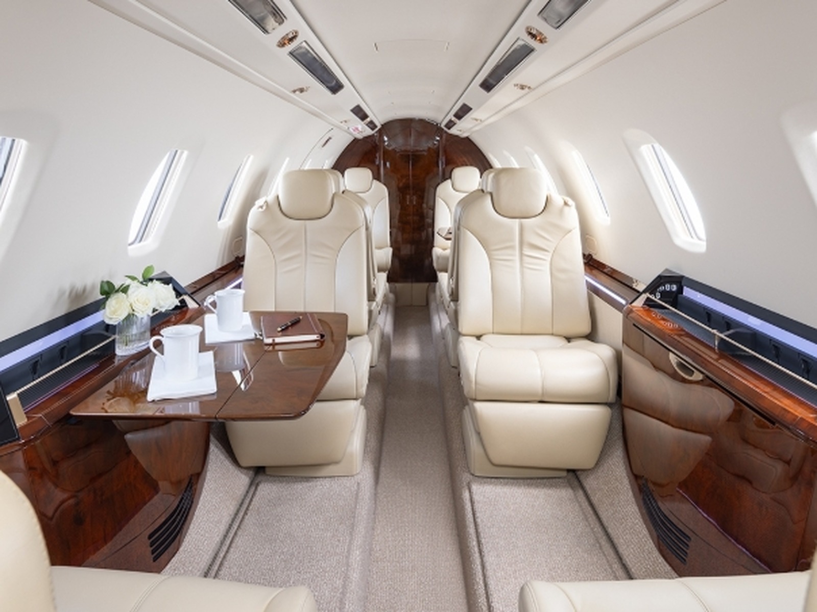 Private jet interior photo