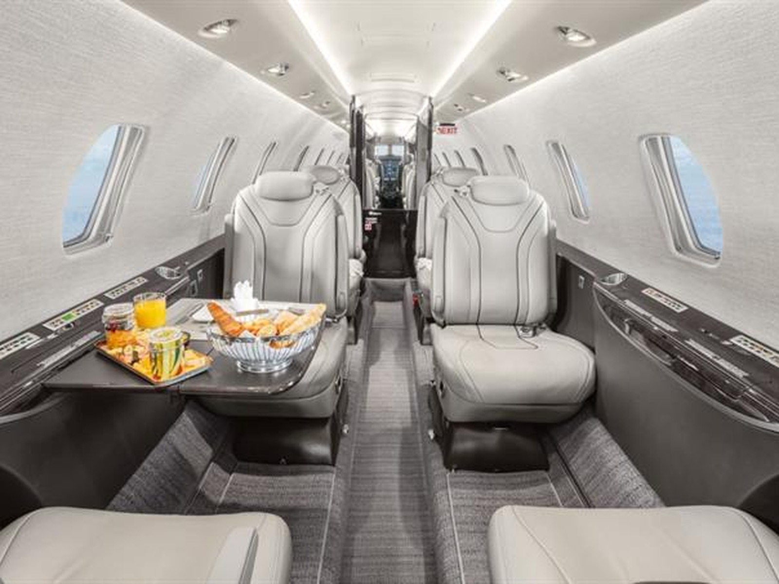 Private jet interior photo