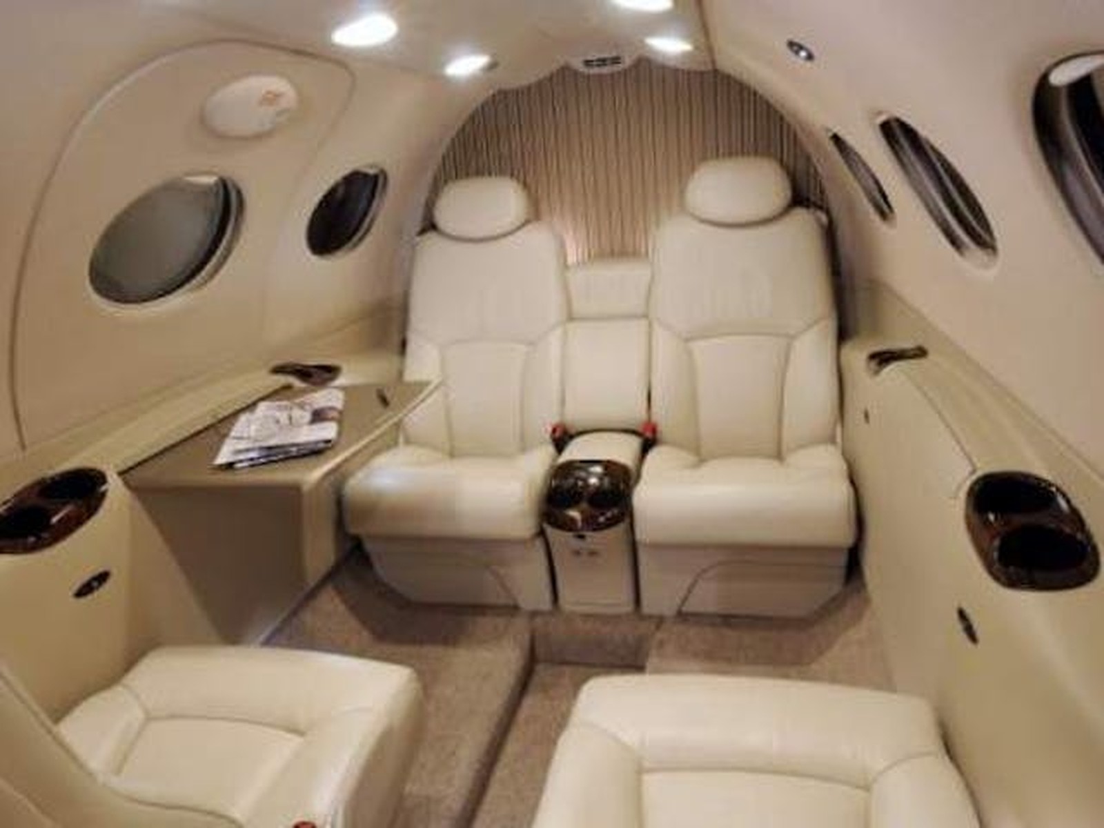 Private jet interior photo
