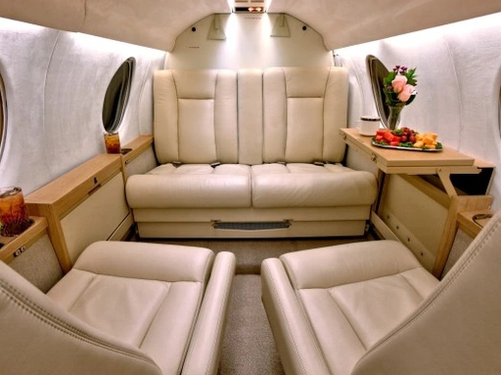 Private jet interior photo