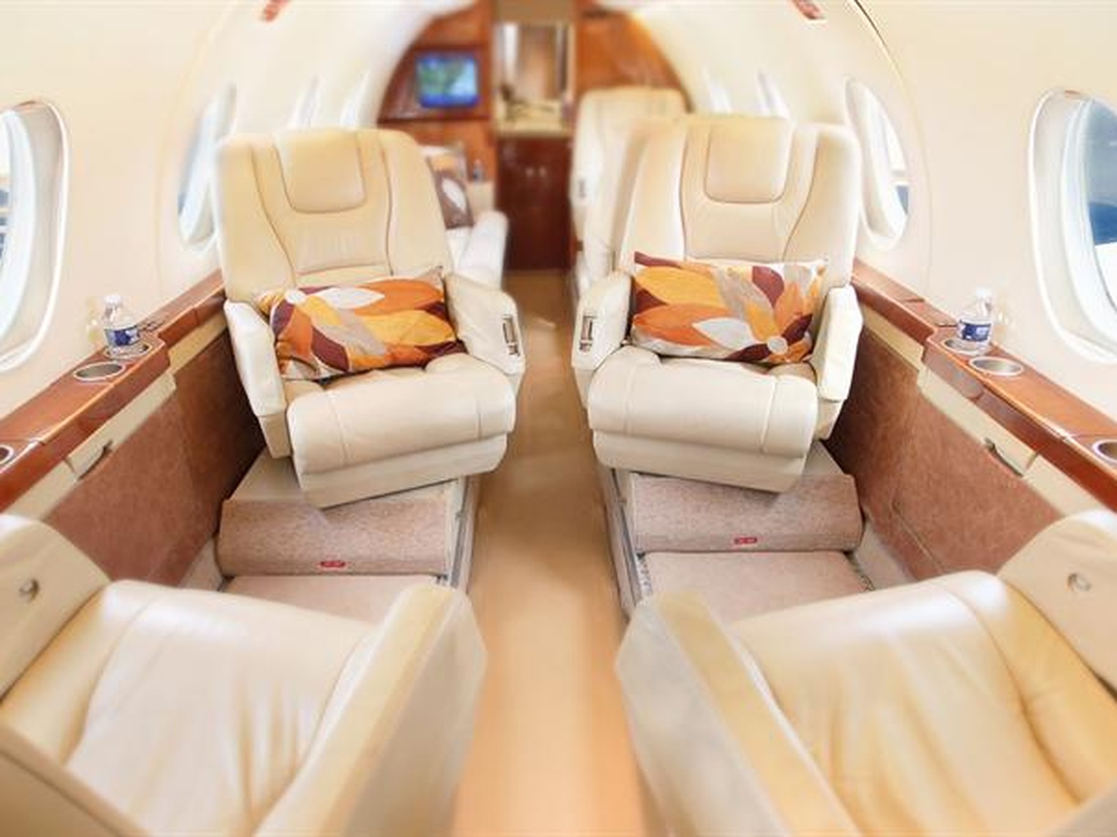 Private jet interior photo