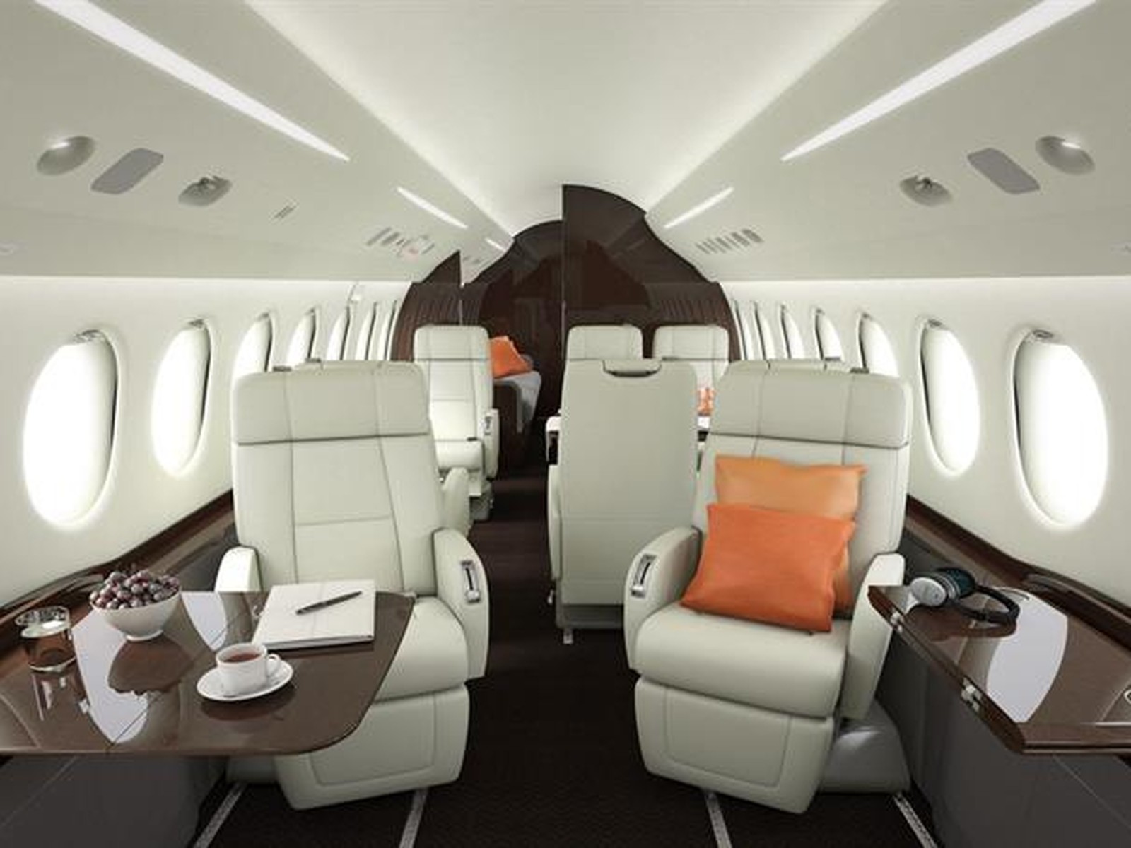 Private jet interior photo