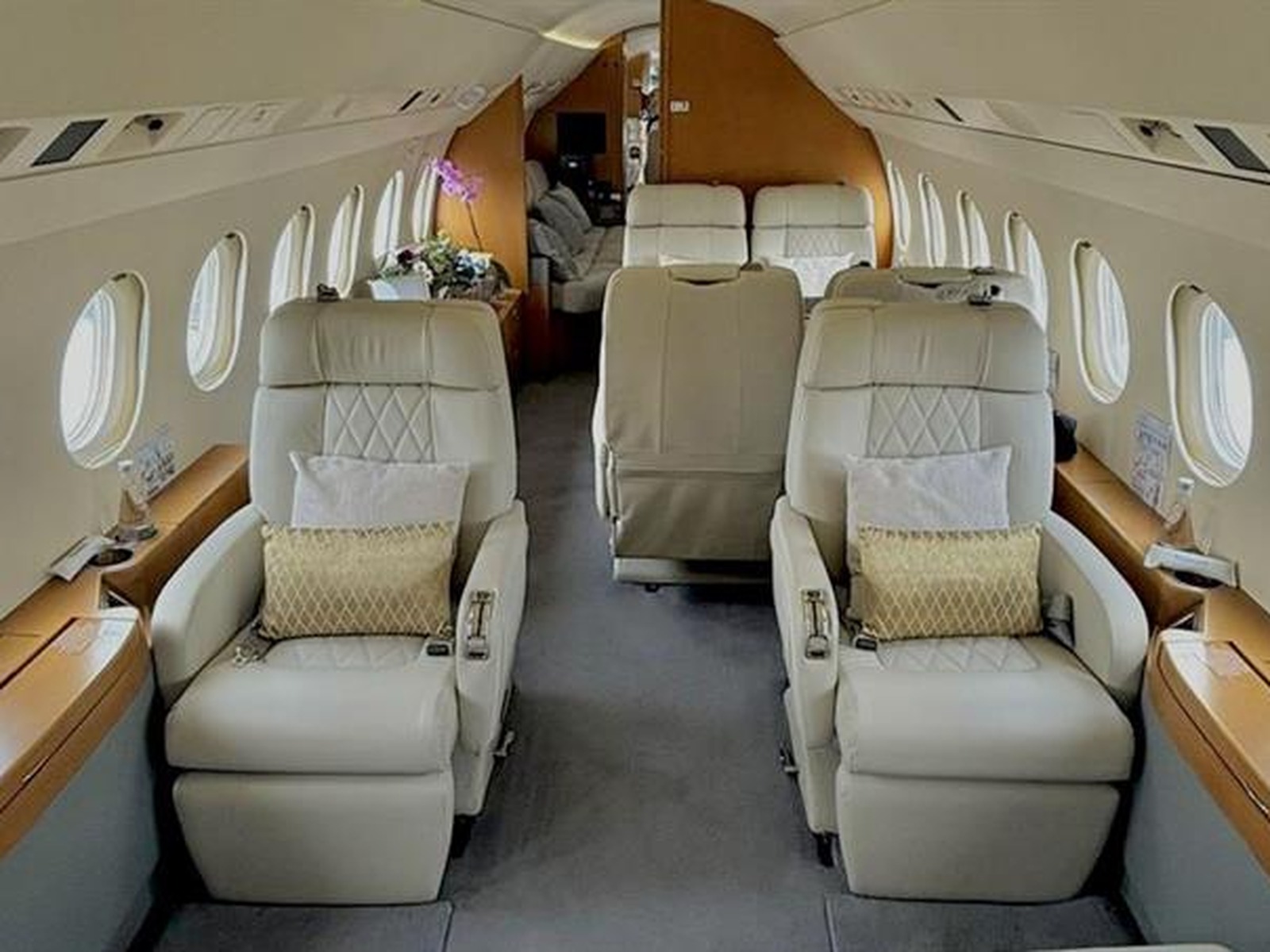 Private jet interior photo