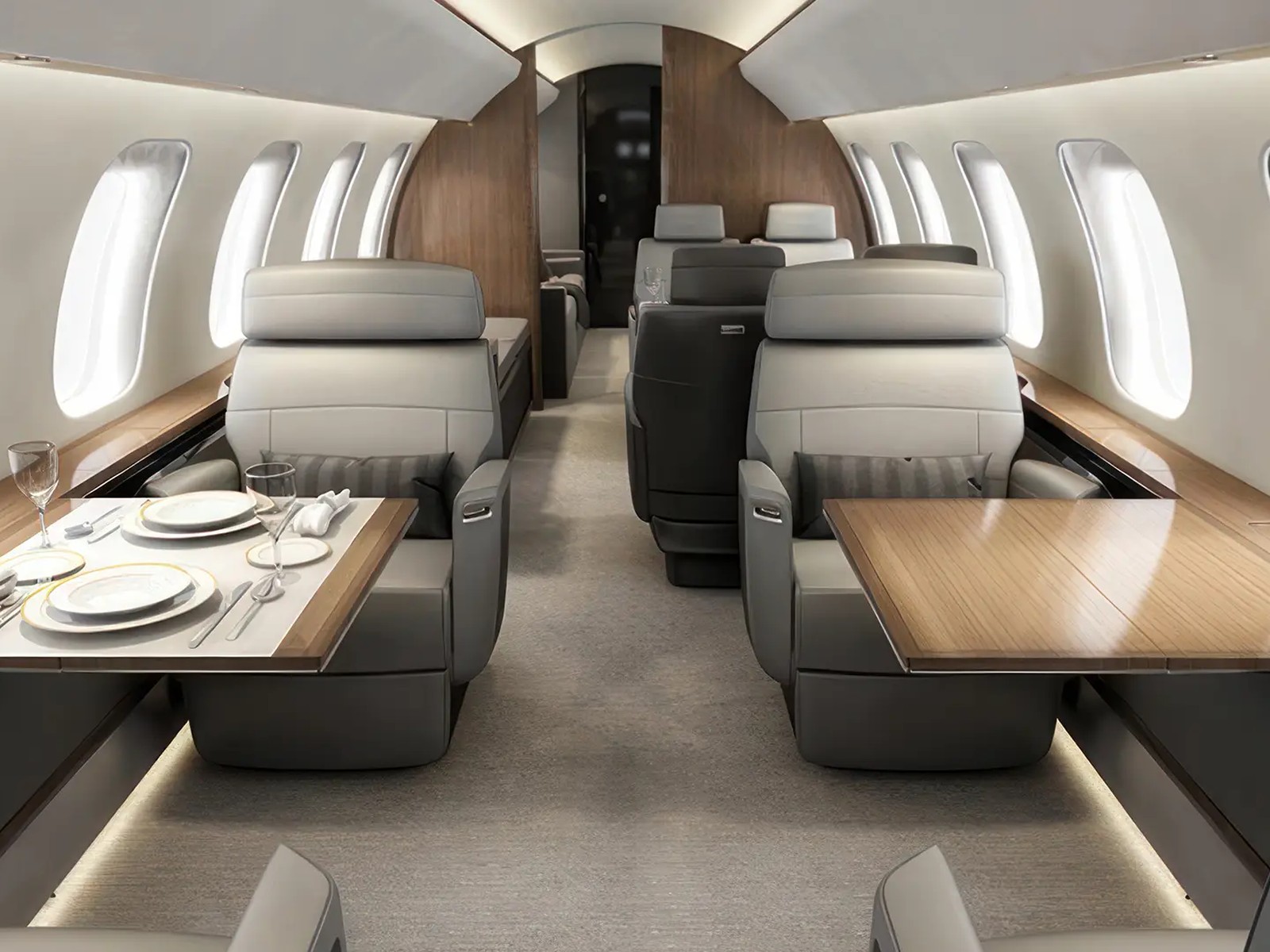 Private jet interior photo