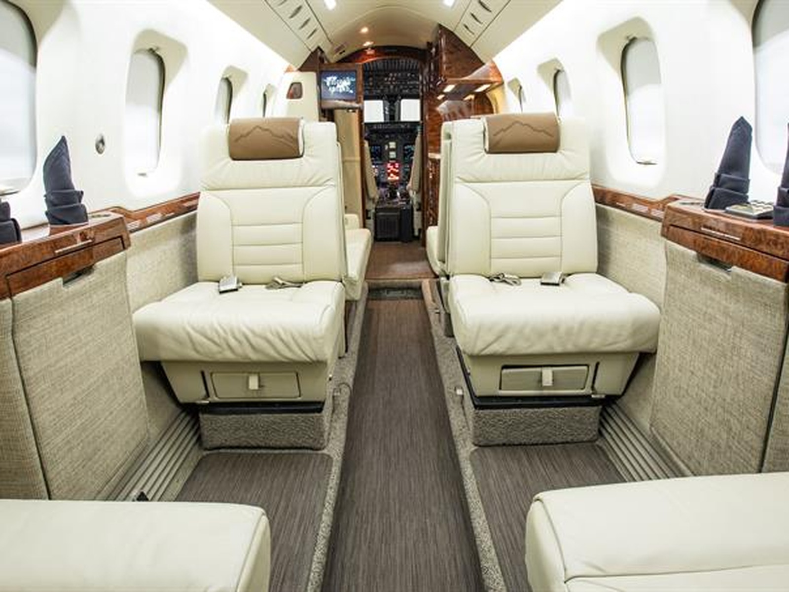 Private jet interior photo
