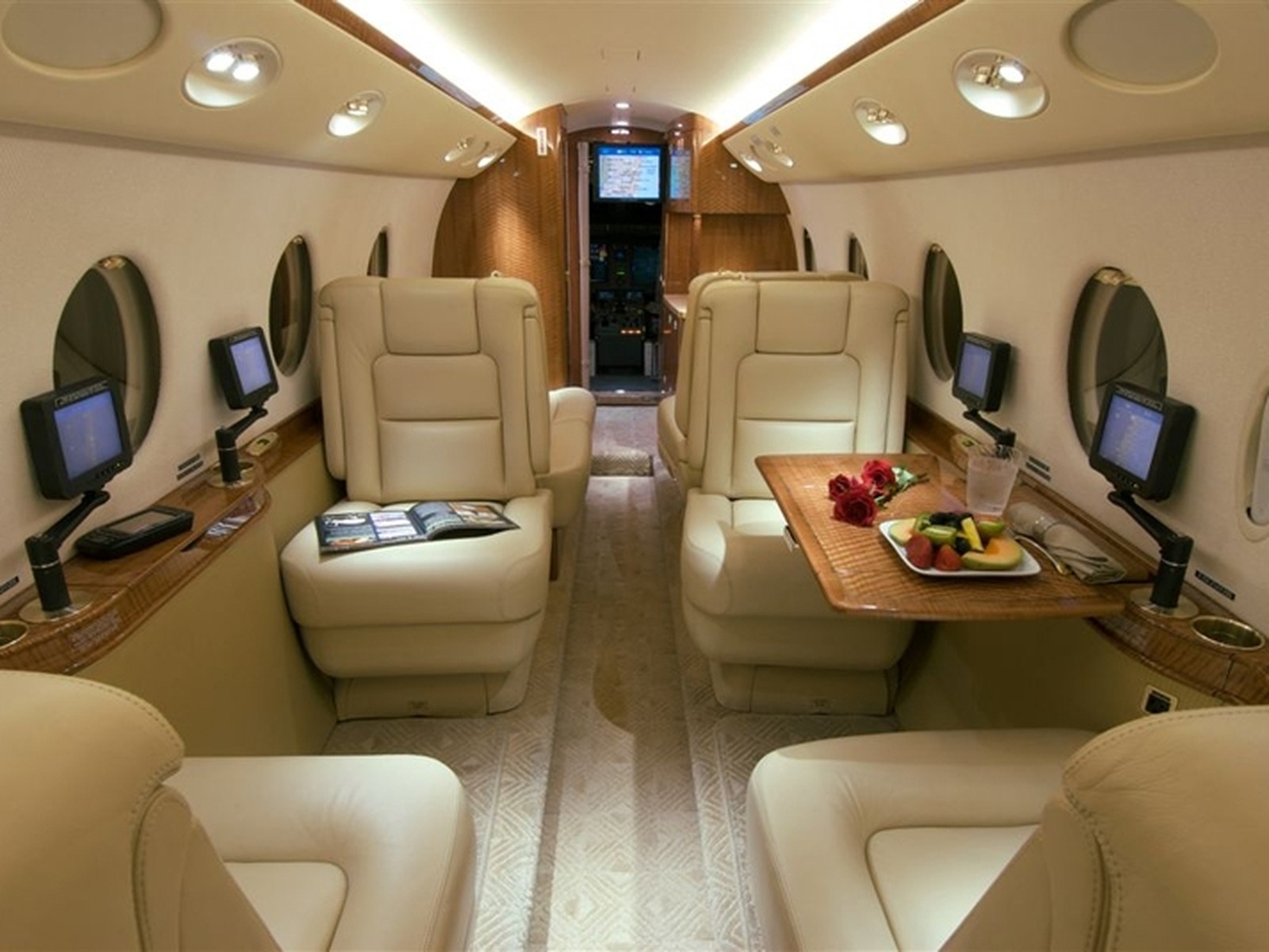 Private jet interior photo