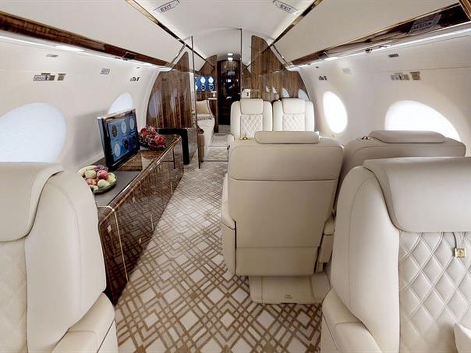 Private jet interior photo