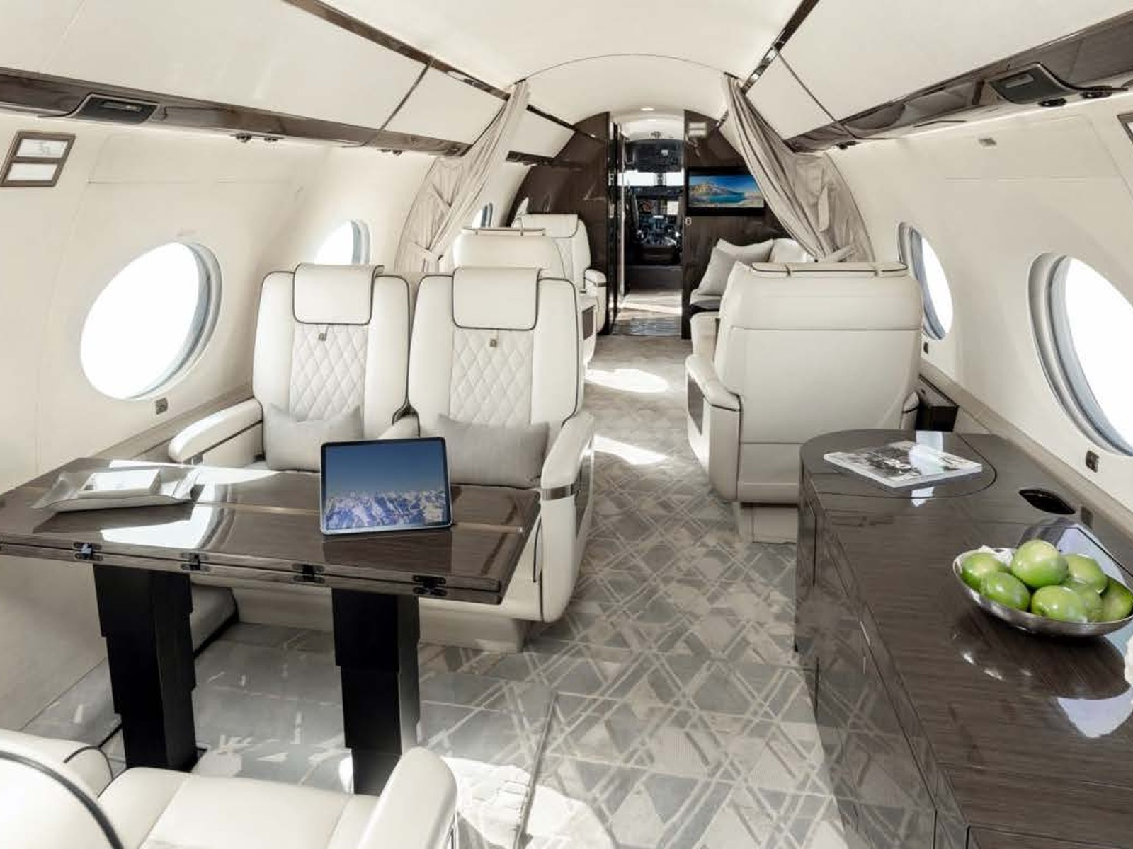 Private jet interior photo
