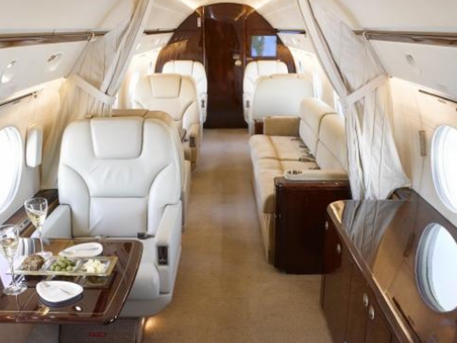 Private jet interior photo