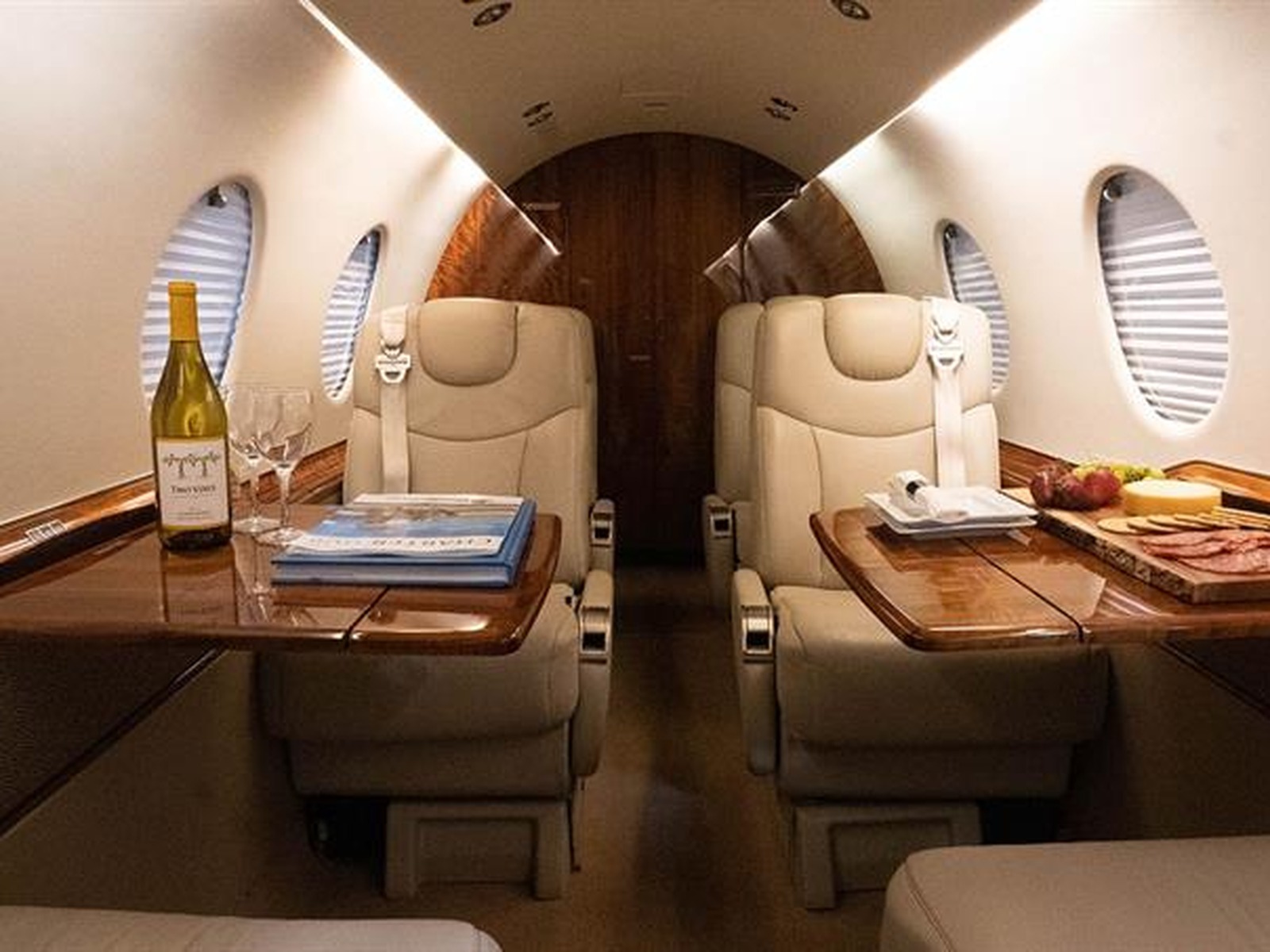 Private jet interior photo