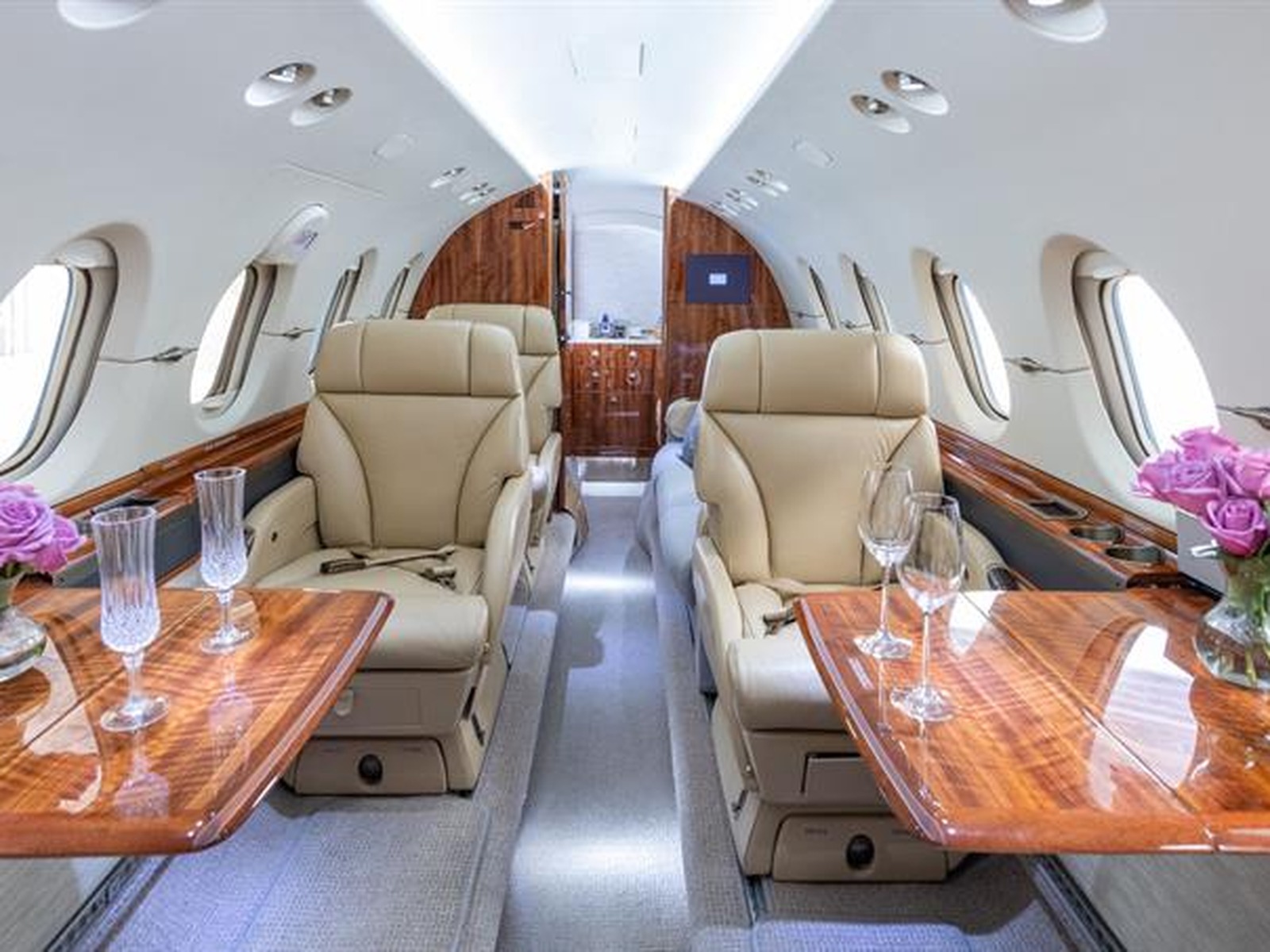 Private jet interior photo