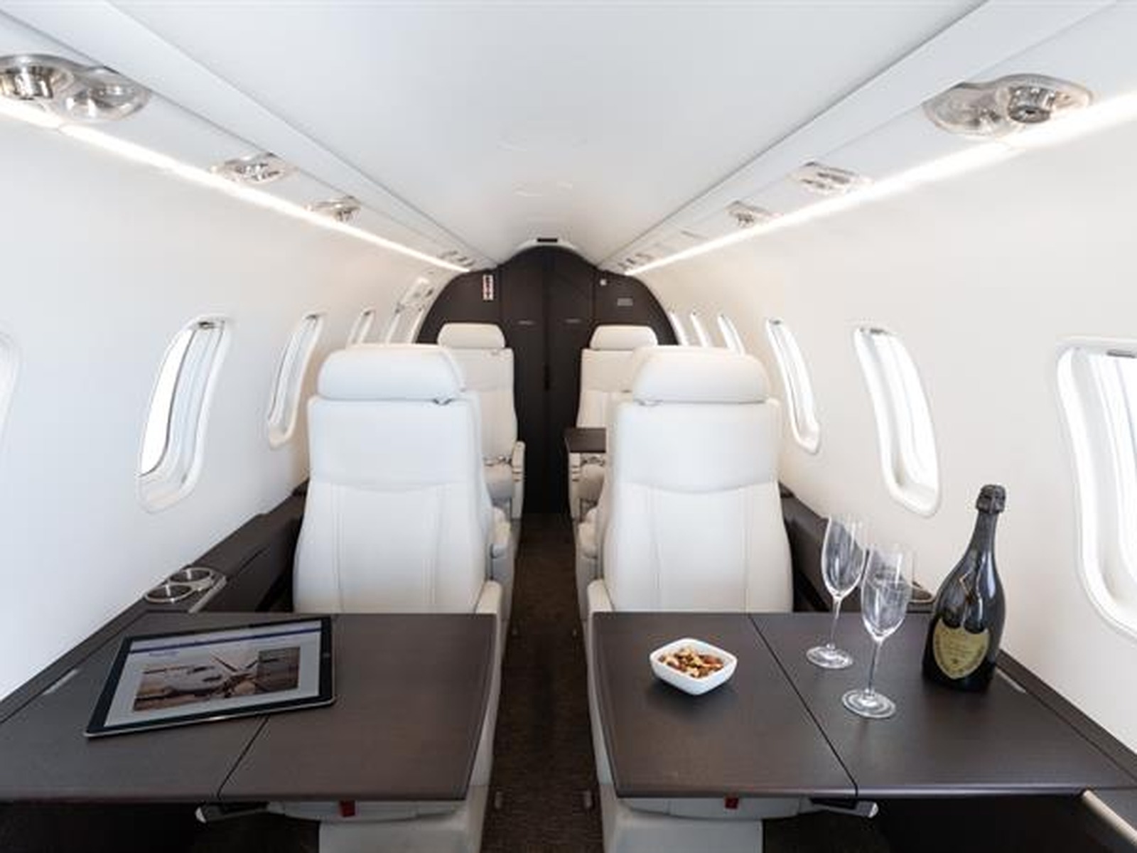 Private jet interior photo