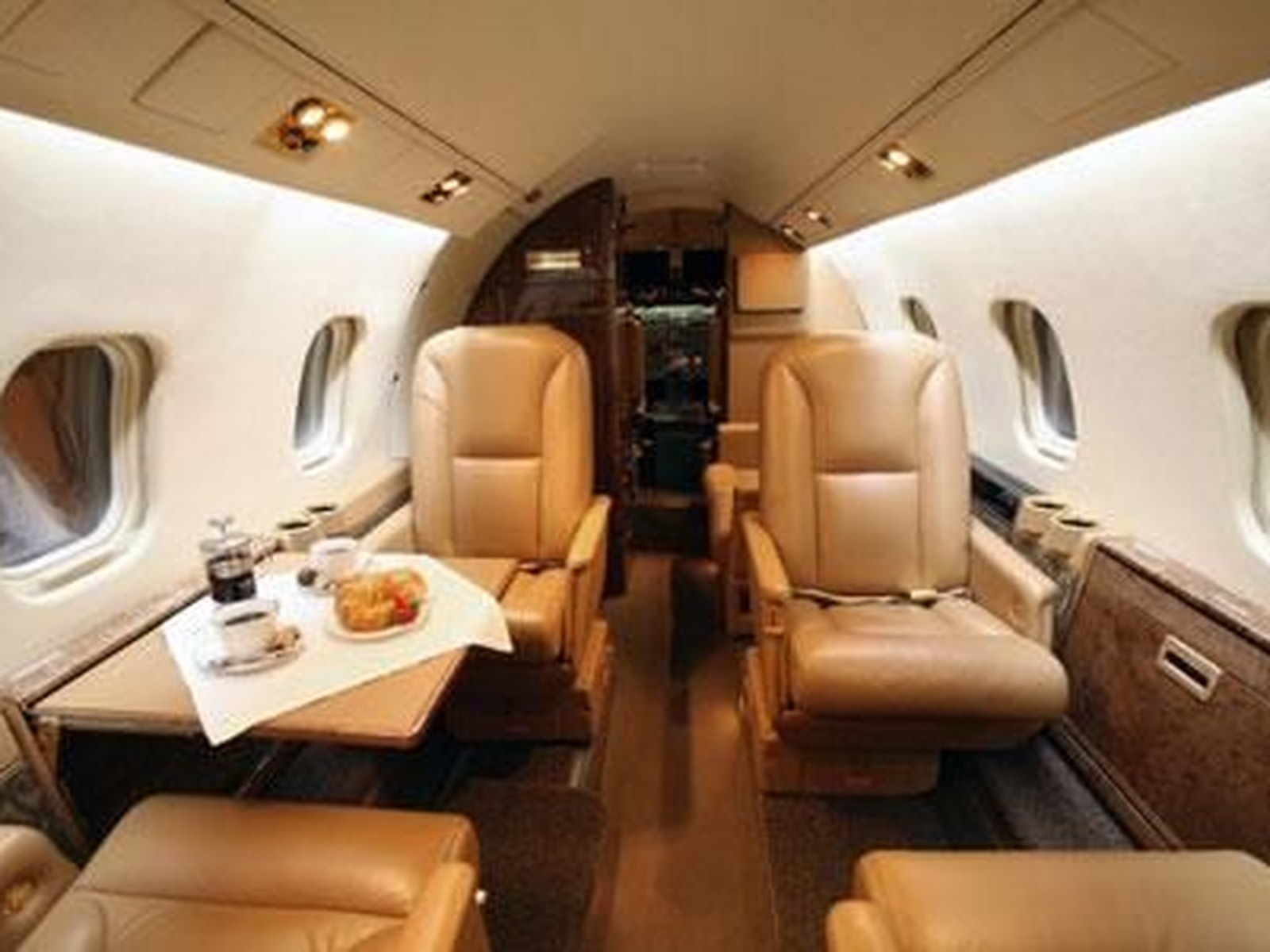 Private jet interior photo