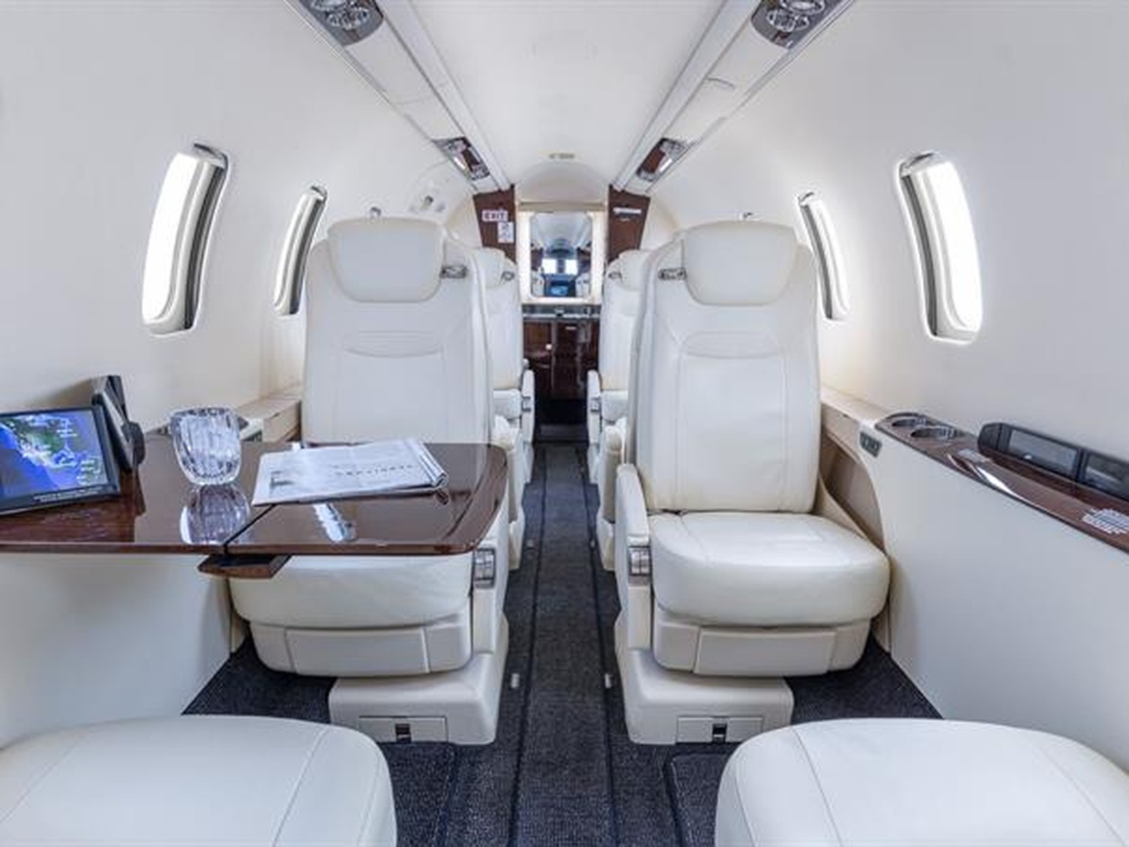 Private jet interior photo