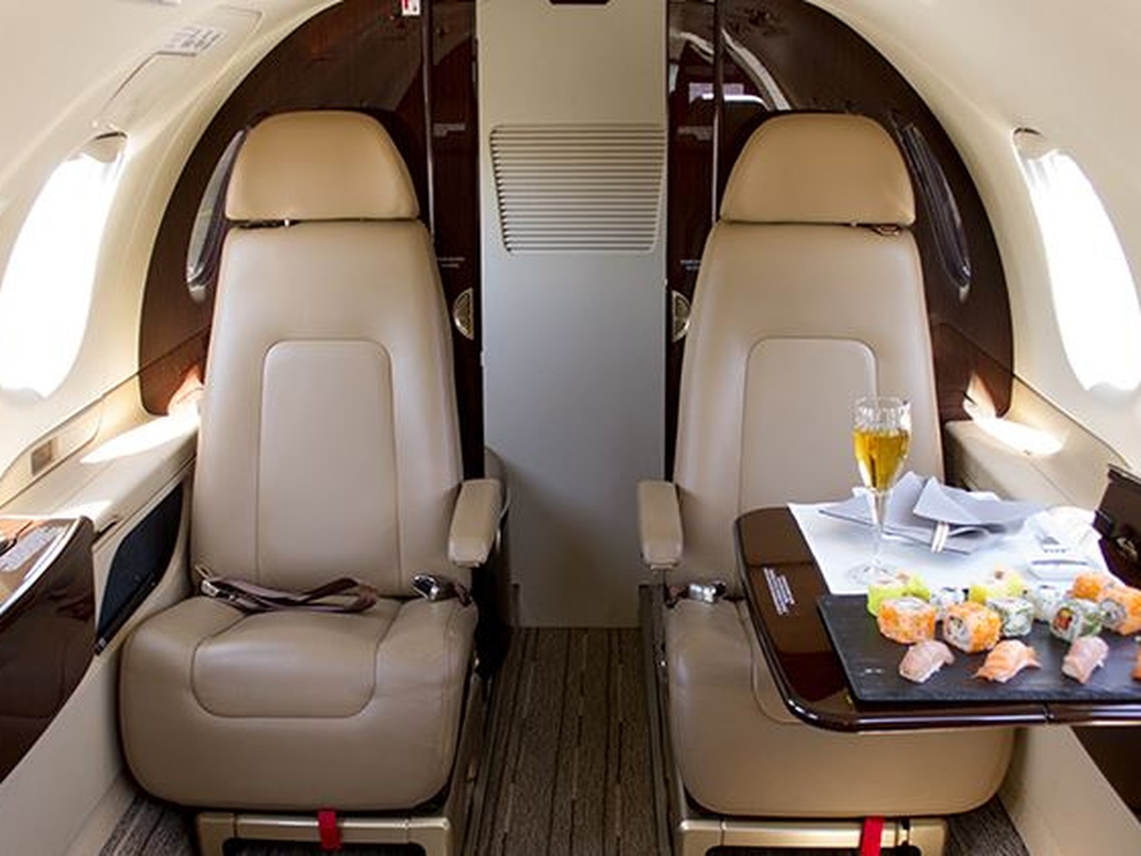 Private jet interior photo