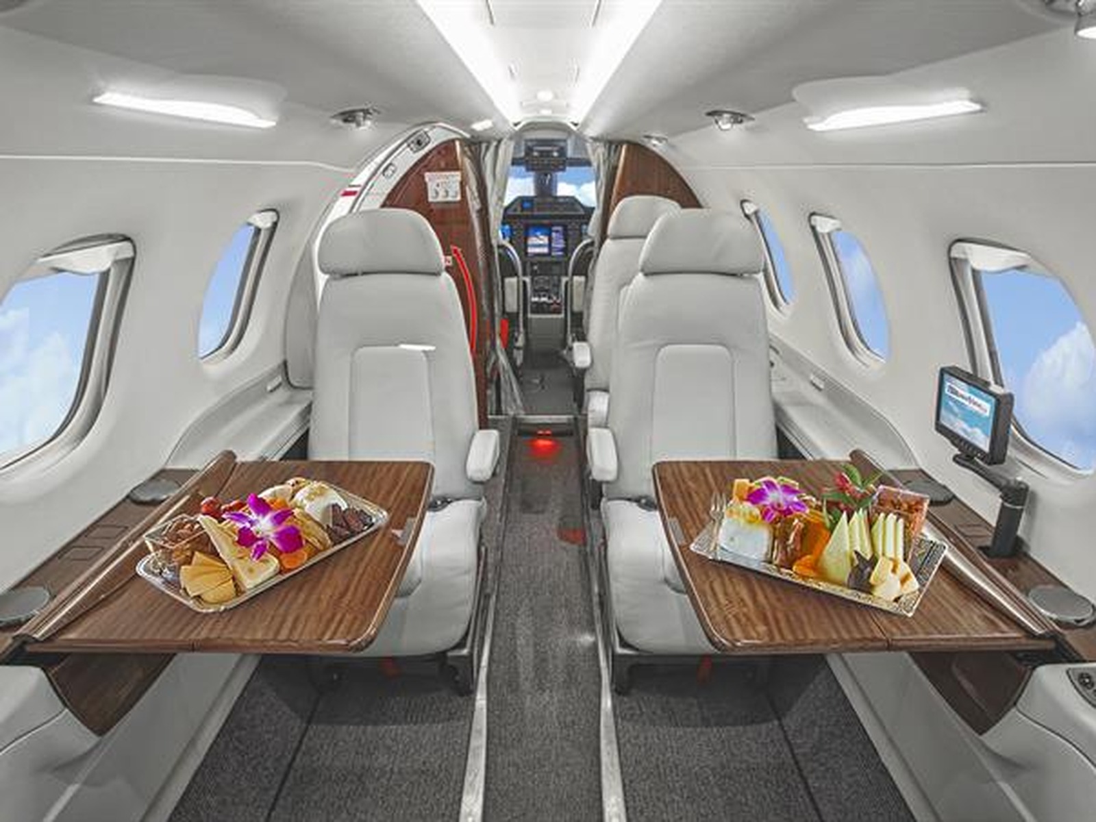 Private jet interior photo